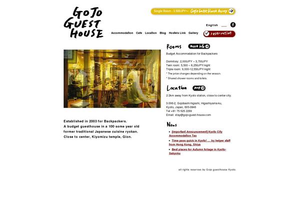 gojo-guest-house.com site used Gojoguesthouse