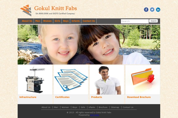 gokulknittfabs.com site used Gokul