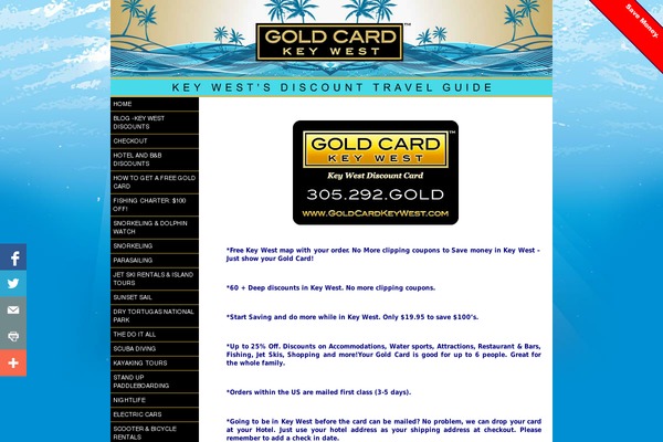 goldcardkeywest.com site used Palm Beach