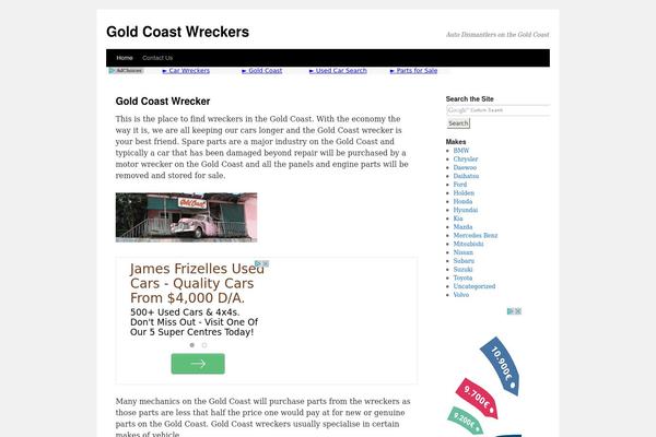goldcoast-wreckers.com site used Twenty Ten