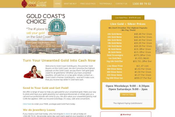 goldcoastgoldbuyers.com.au site used Redpress