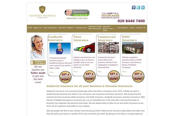 goldcrestinsurance.com site used Tu-responsive