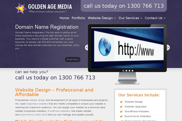 goldenagemedia.com.au site used Website-design