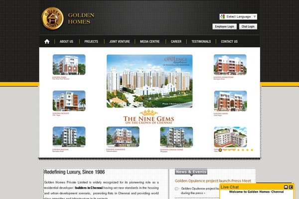 goldenhomeschennai.com site used Goldenhomes-child-theme
