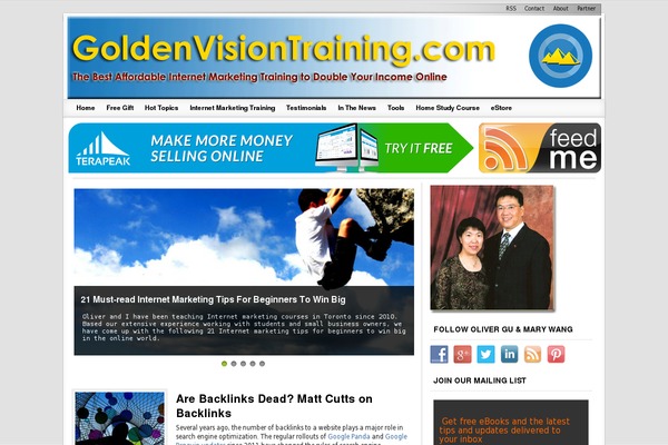 goldenvisiontraining.com site used Generate Pro