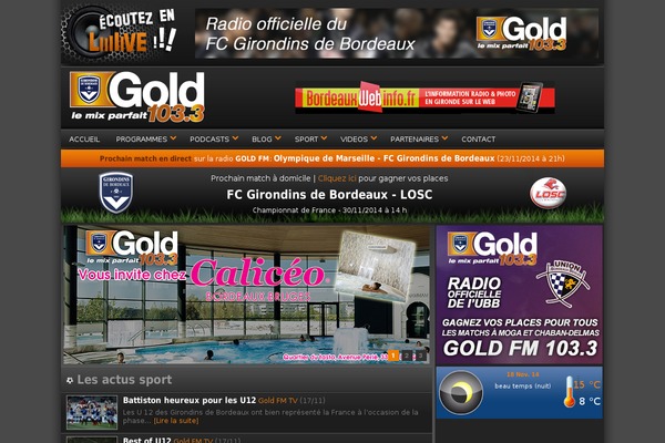 goldfm.fr site used Goldfmsports