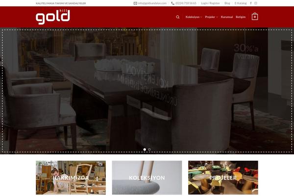 Gold theme site design template sample