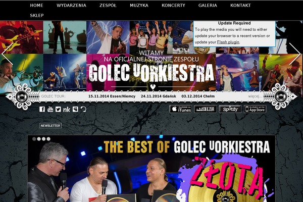 golec.pl site used Golec-uorkiestra