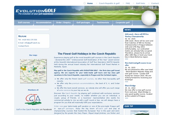 golf-czech.eu site used Evogolf