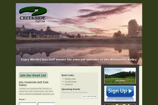 golfcreekside.com site used Creekside