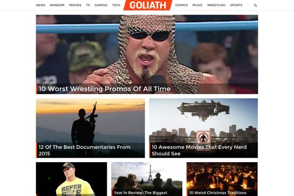 Goliath website example screenshot