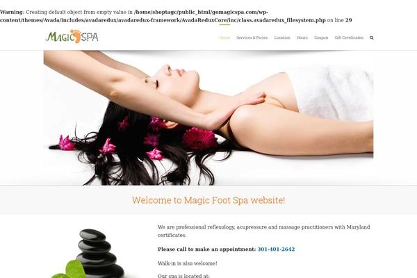 gomagicspa.com site used Avada