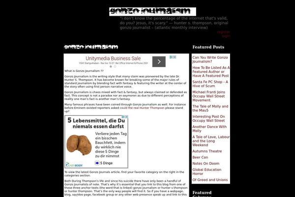 gonzojournals.com site used Reclamation