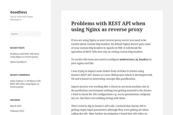 Twenty Fifteen theme site design template sample