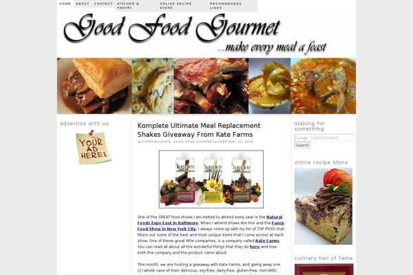 goodfoodgourmet.com site used Thesis 1.8