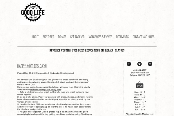 goodlifebikes.ca site used Goodlifetheme