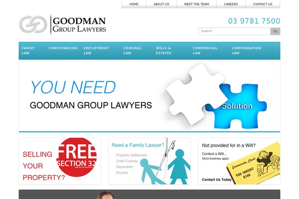 Goodman theme site design template sample