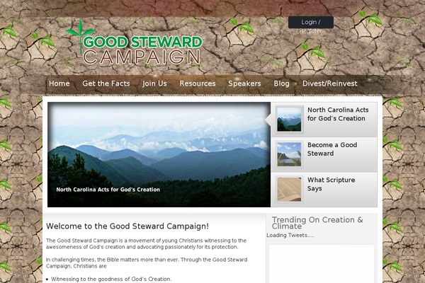 goodstewardcampaign.org site used Campaign