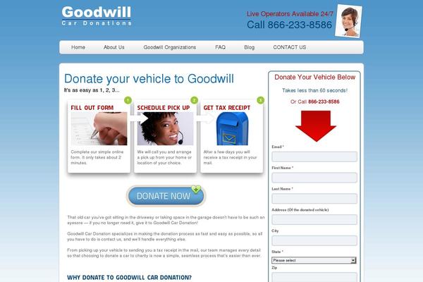 Goodwill theme site design template sample