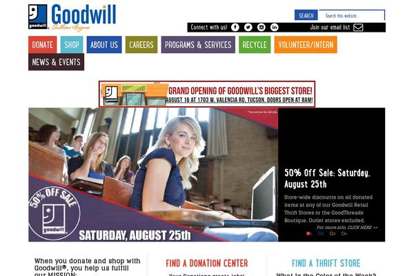 goodwilltucson.org site used Genesis-goodwill