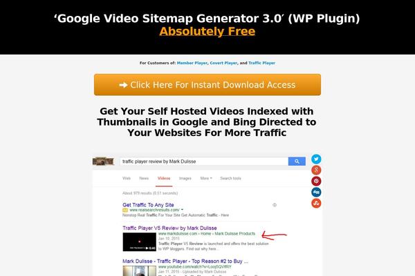 googlevideositemap.com site used Sales Press Pro