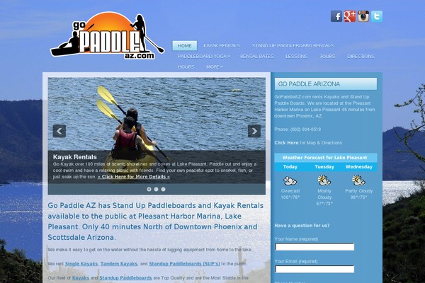 gopaddleaz.com site used Boating