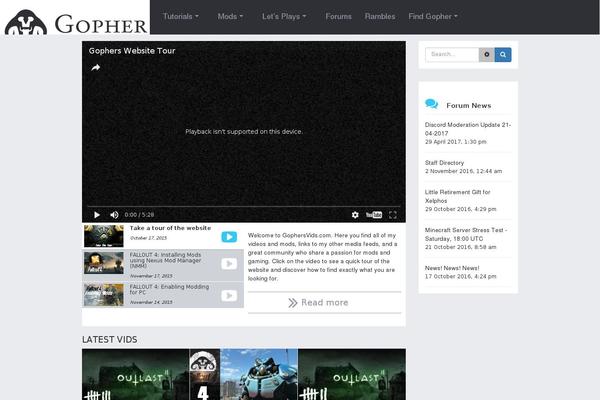 gopher WordPress theme, websites list used gopher theme gopher theme websites examples