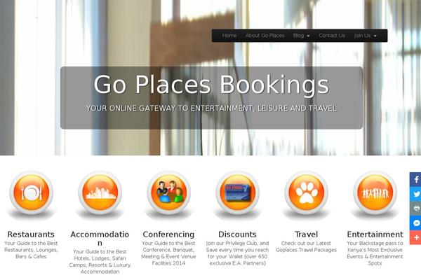 goplacesbooking.com site used Tonic