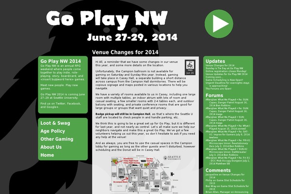 goplaynw.org site used Sasquatch