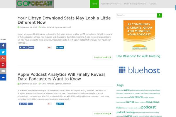 gopodcast.com site used Lifestyle Pro