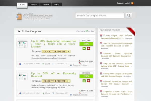Clipper theme site design template sample