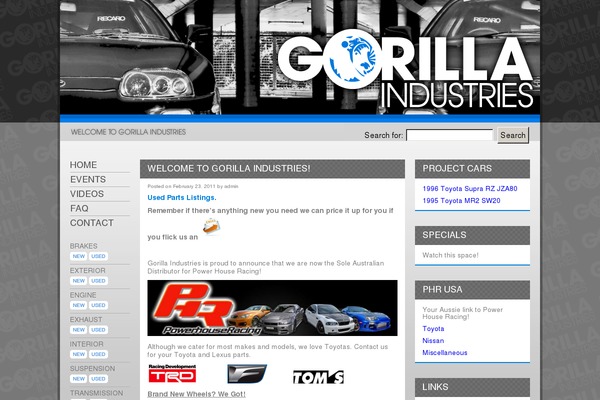gorillaindustries.com.au site used Gorilla