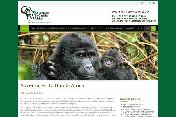 Gorilla theme site design template sample