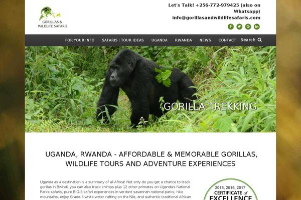 gorillasandwildlifesafaris.com site used Beaver Builder