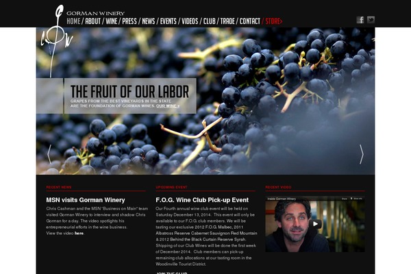 gormanwinery.com site used Gorman