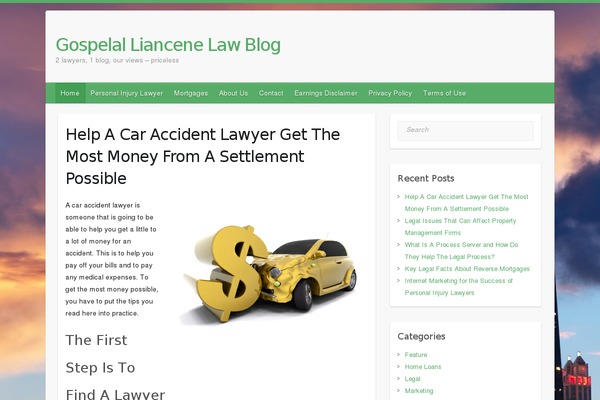 WordPress website example screenshot