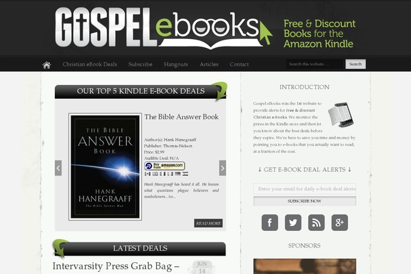 gospelebooks.net site used Blogstar-wp