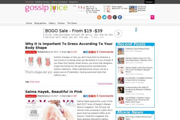 Blocksy theme site design template sample