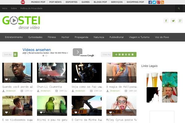 gosteidessevideo.com.br site used BeeTube