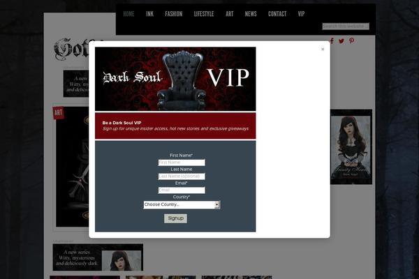 gothic theme websites examples