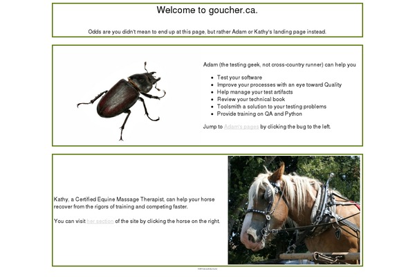 goucher.ca site used Greenbug