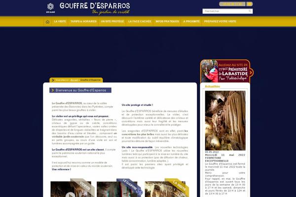 gouffre-esparros.fr site used Theme_esparros