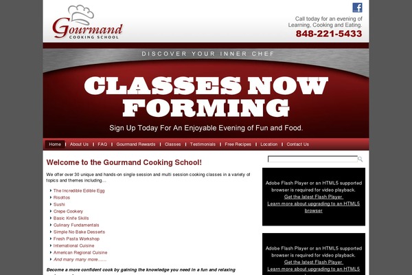 gourmandcookingschool.com site used Cookingschool