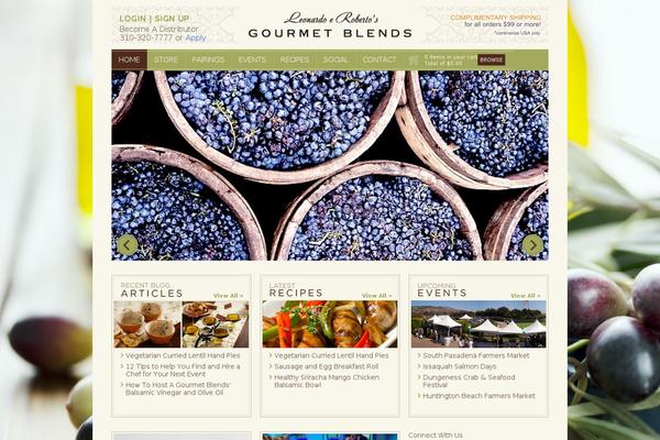 Gourmet theme site design template sample