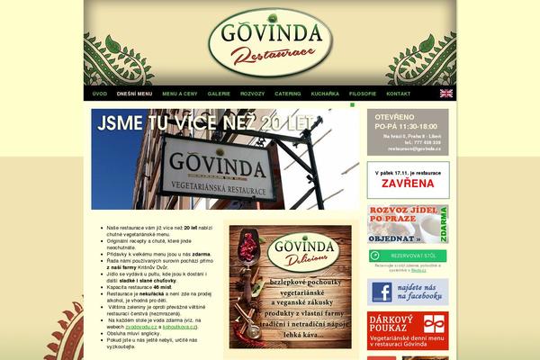 govinda-vegclub.cz site used Govinda