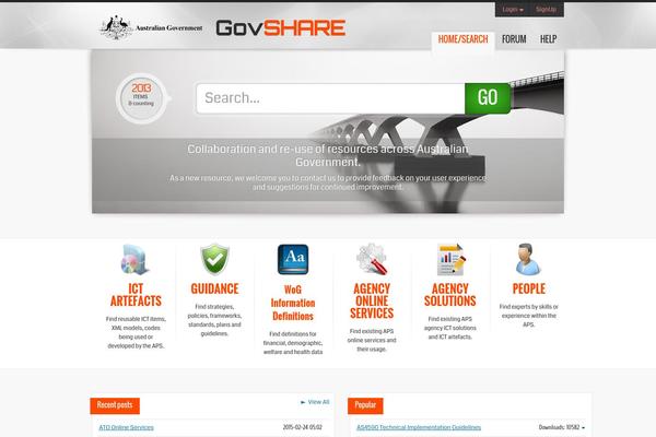 govshare.gov.au site used Govshare