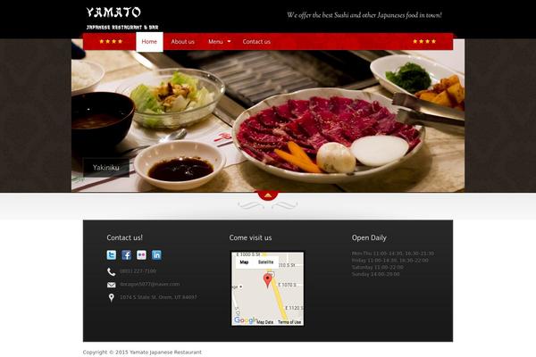 The Restaurant theme site design template sample