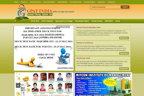 gpatindia.com site used Academia-child