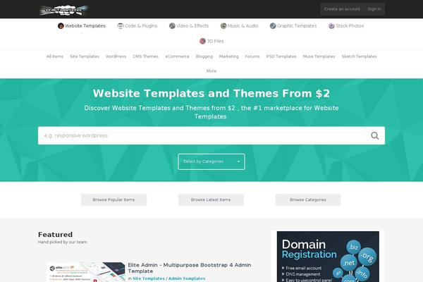 Evander theme site design template sample