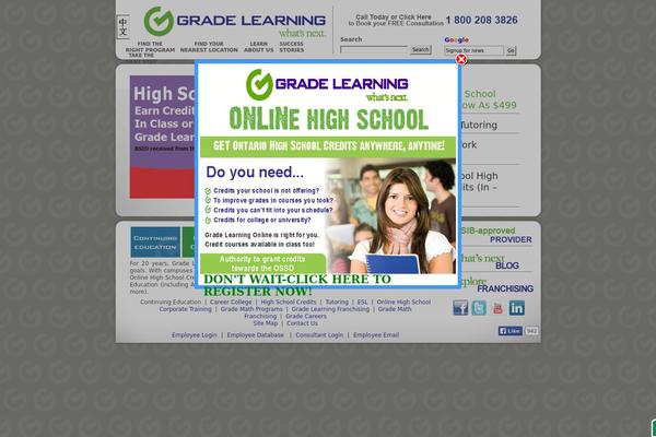 gradelearning.ca site used Grade-learning-main